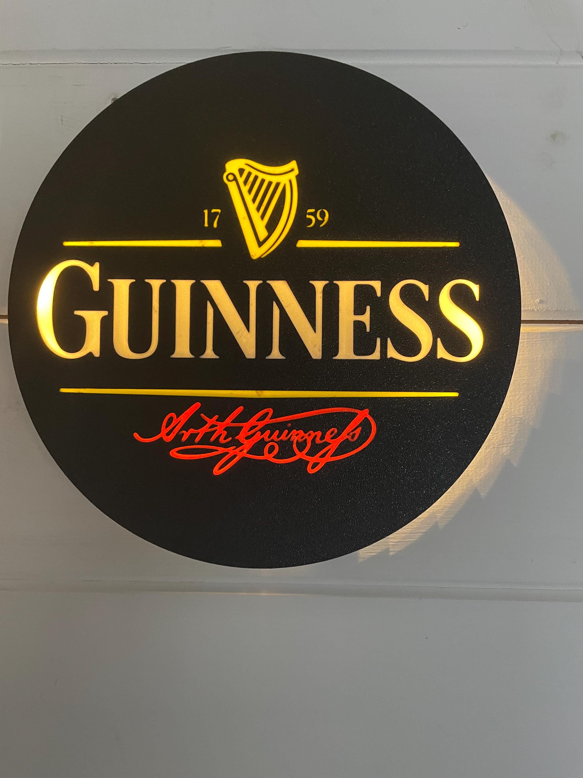 Guinness 1759 Light Box for Home Bar, Man Cave or Office Decor, Irish Pub Decor, Irish Home Bar