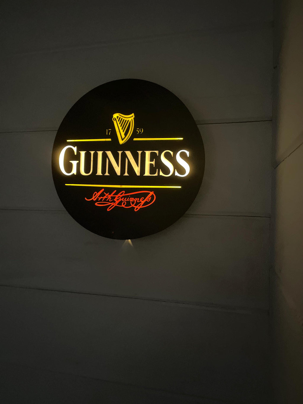 Guinness 1759 Light Box for Home Bar, Man Cave or Office Decor, Irish Pub Decor, Irish Home Bar