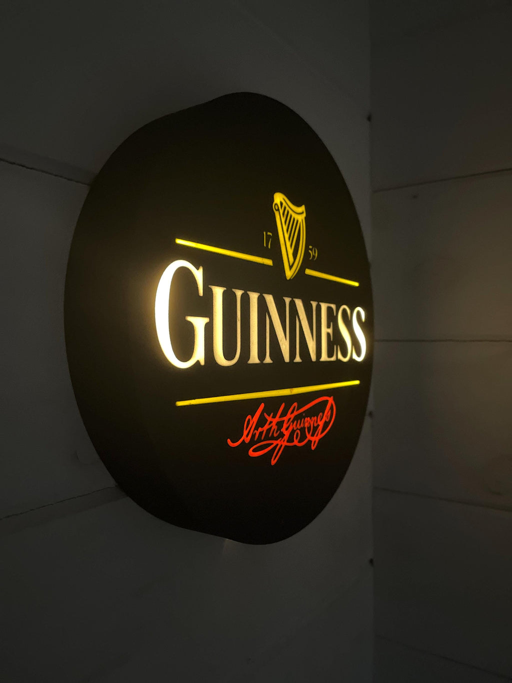 Guinness 1759 Light Box for Home Bar, Man Cave or Office Decor, Irish Pub Decor, Irish Home Bar