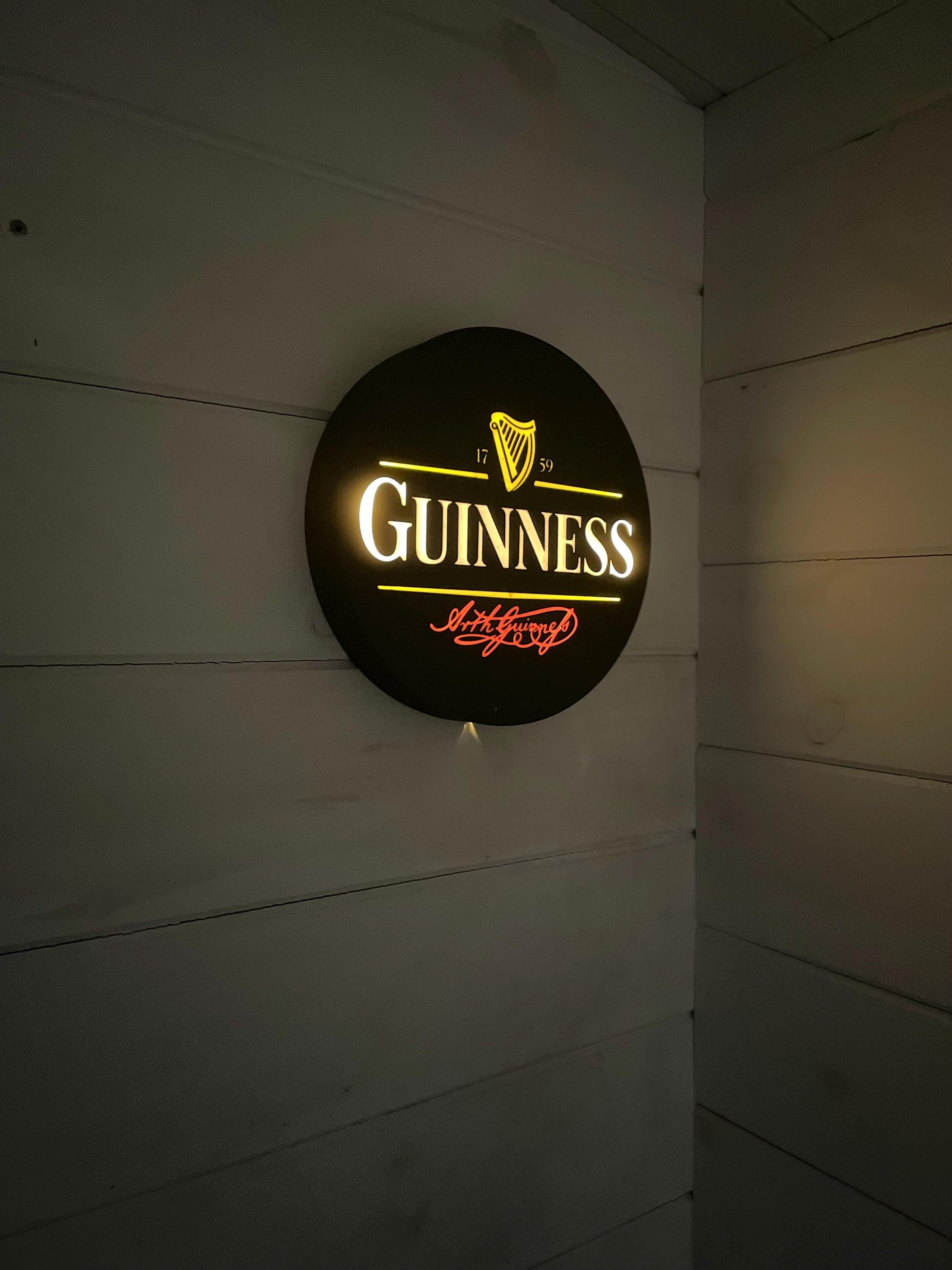 Guinness 1759 Light Box for Home Bar, Man Cave or Office Decor, Irish Pub Decor, Irish Home Bar