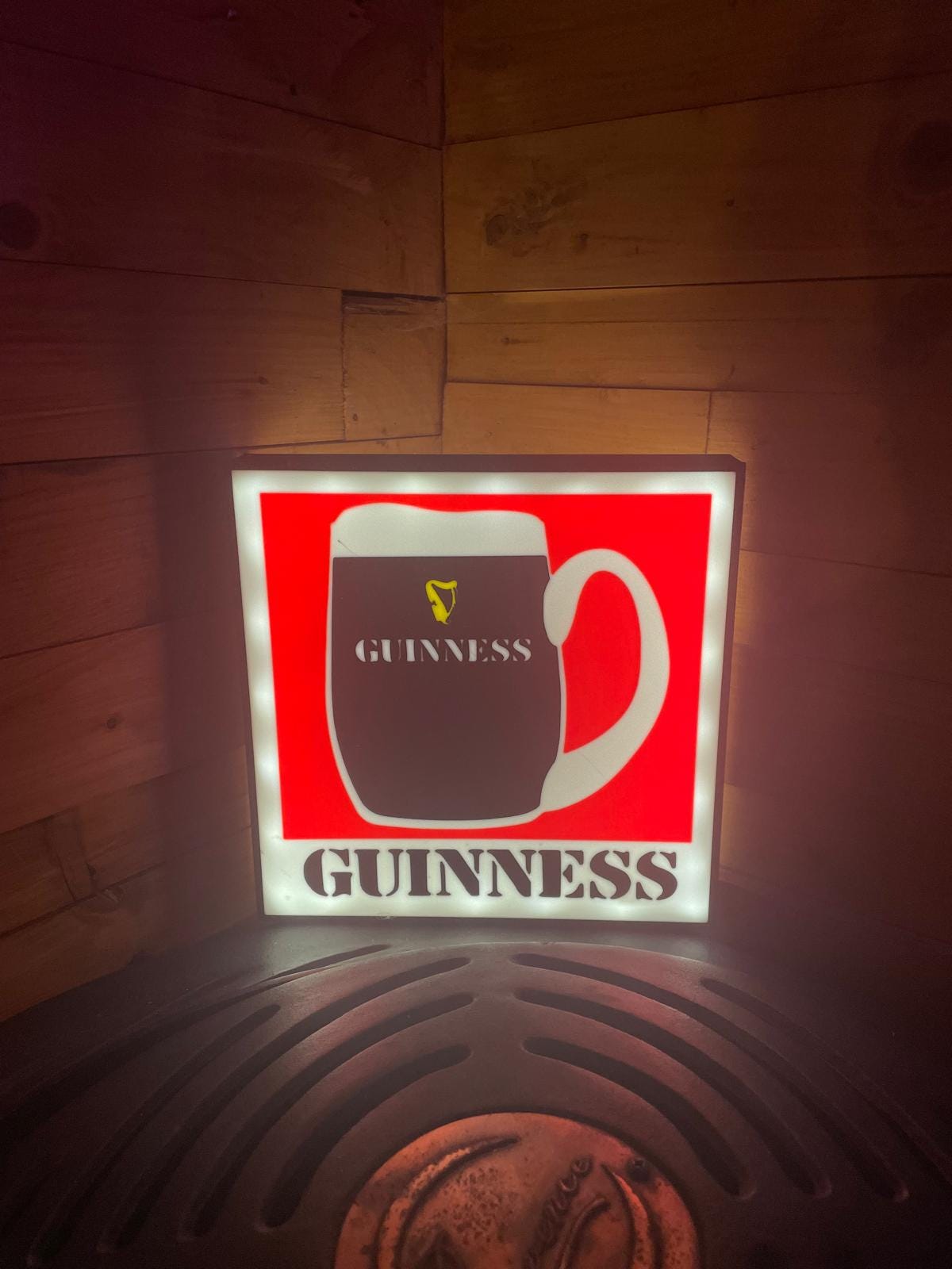 Guinness Tankard Light Box for Home Bar, Man Cave or Office Decor, Irish Pub Decor, Irish Home Bar