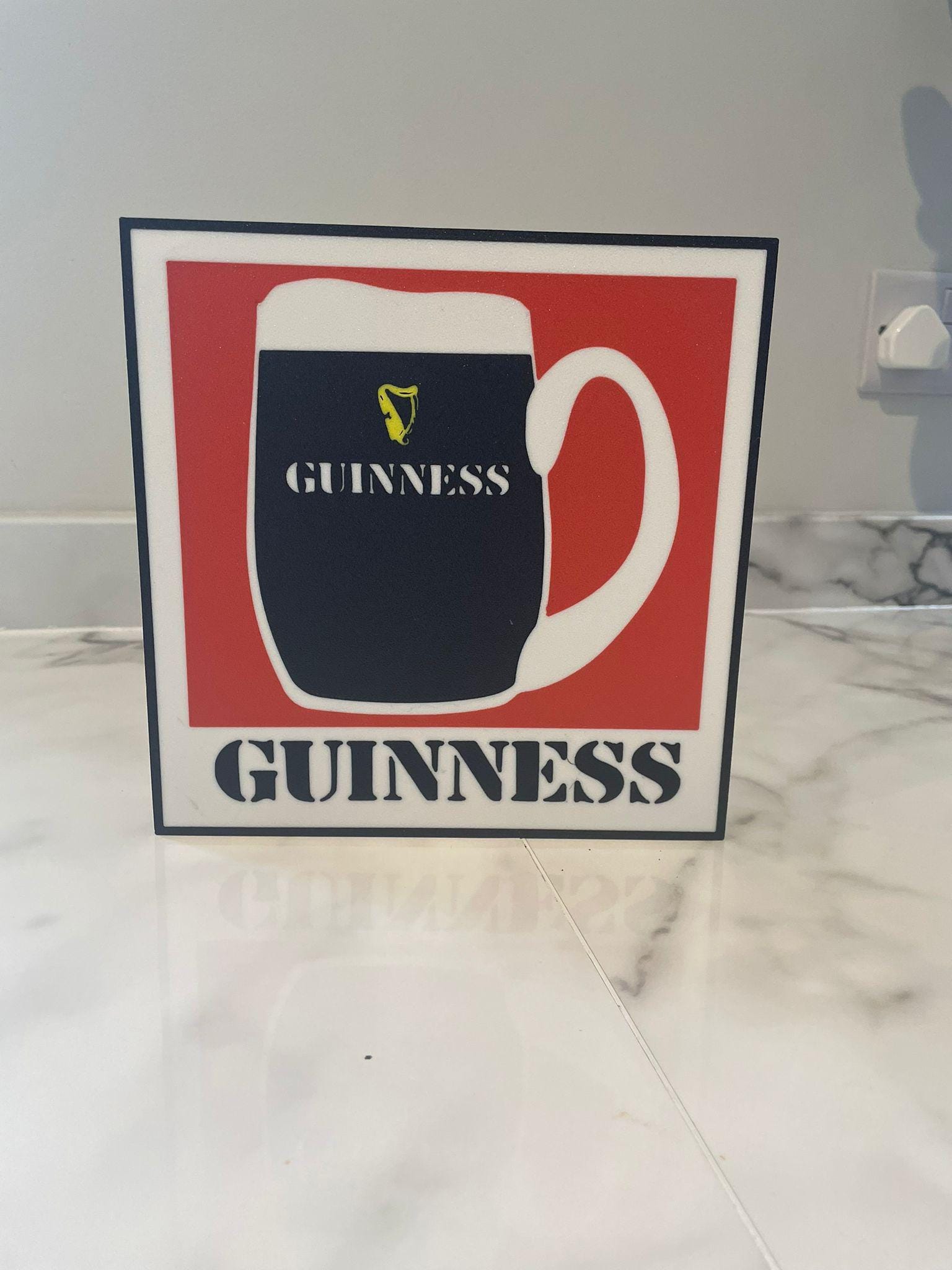 Guinness Tankard Light Box for Home Bar, Man Cave or Office Decor, Irish Pub Decor, Irish Home Bar