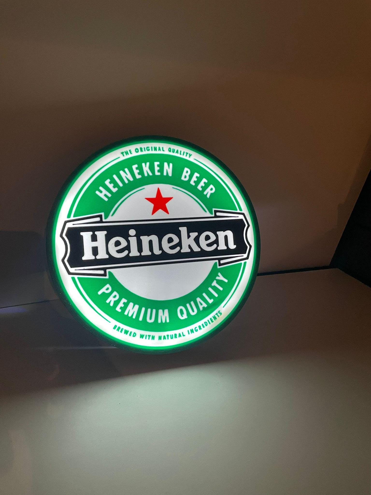 Heineken Light Box for Man Cave Decor,Pub Decor, Irish Home Bar