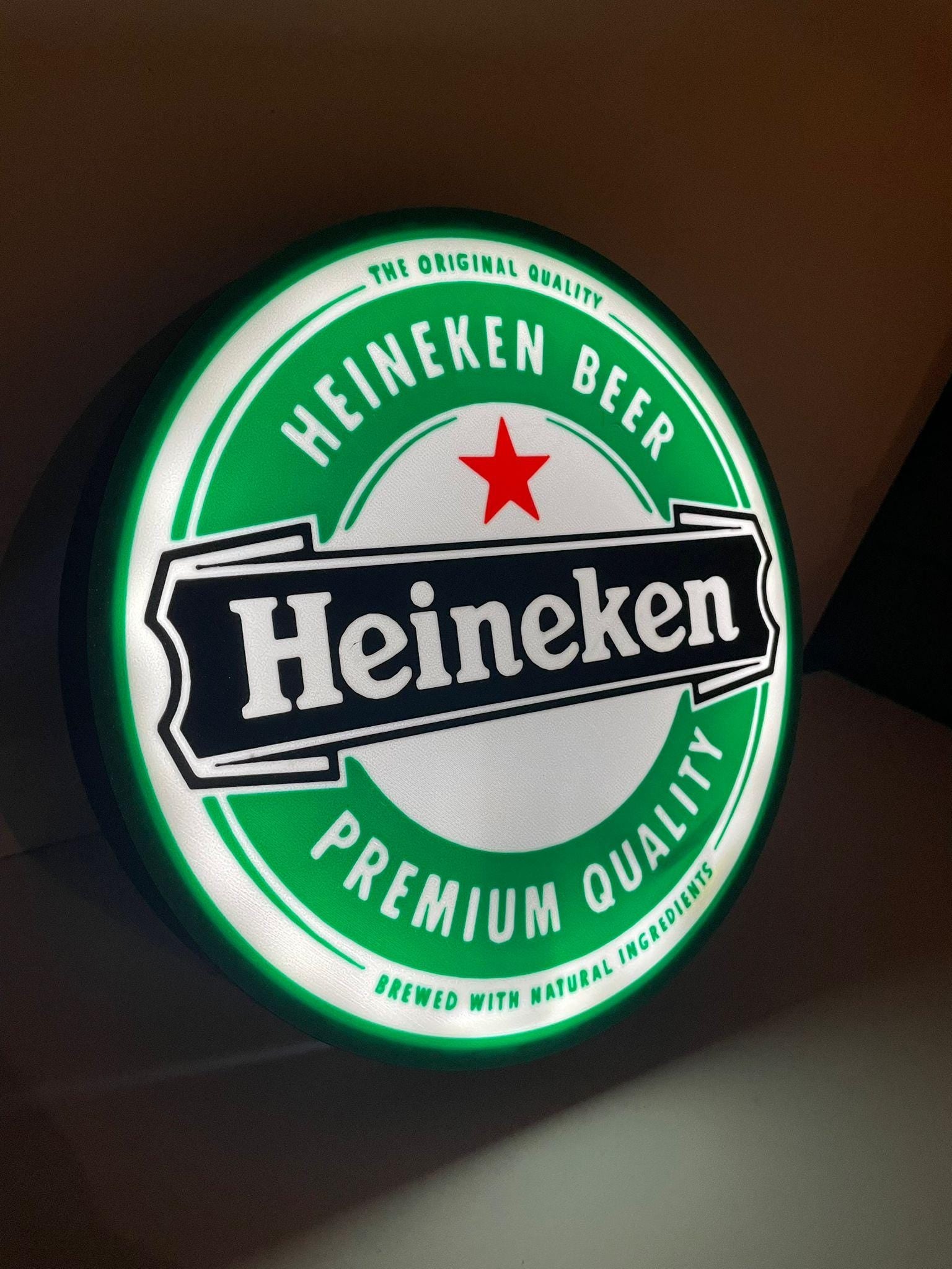 Heineken Light Box for Man Cave Decor,Pub Decor, Irish Home Bar