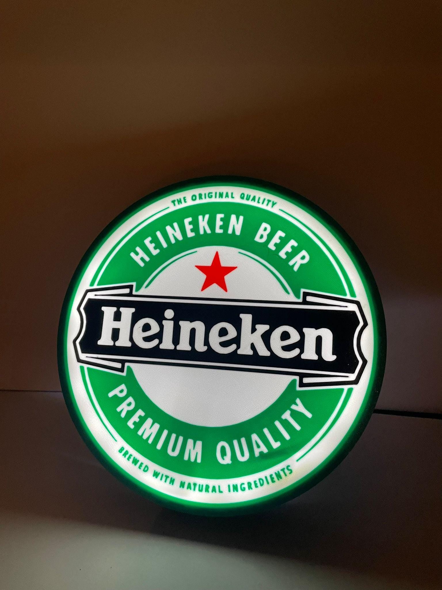 Heineken Light Box for Man Cave Decor,Pub Decor, Irish Home Bar